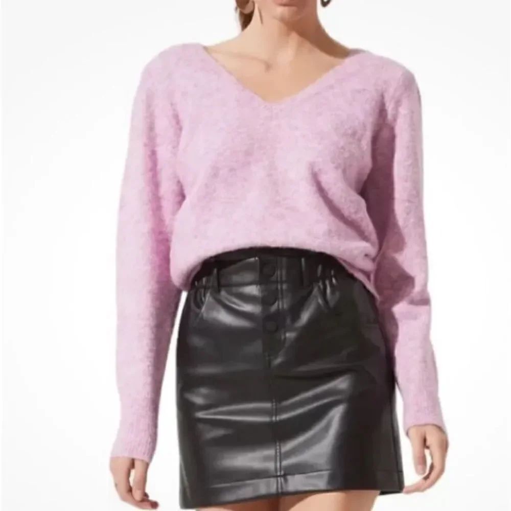ASTR The Label Puff Sleeve Cropped Sweater Size Large